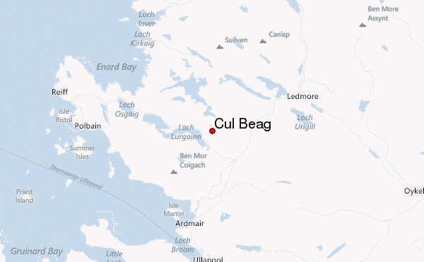Cùl Beag Location Map