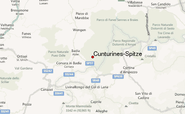 Cunturines-Spitze Location Map
