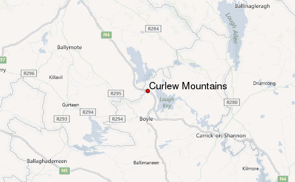 Curlew Mountains Location Map