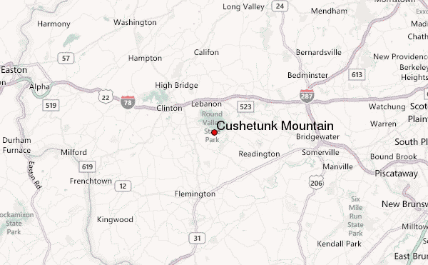 Cushetunk Mountain Location Map