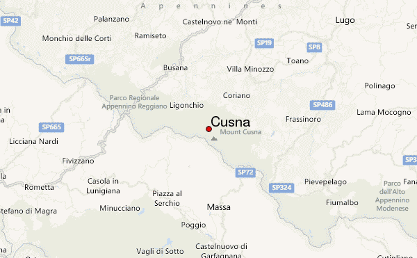 Cusna Location Map