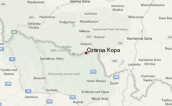 Czarna Kopa Location Map