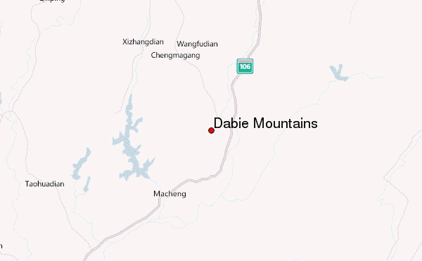 Dabie Mountains Location Map