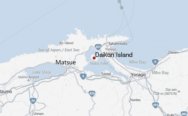 Daikon Island Location Map