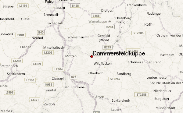Dammersfeldkuppe Location Map