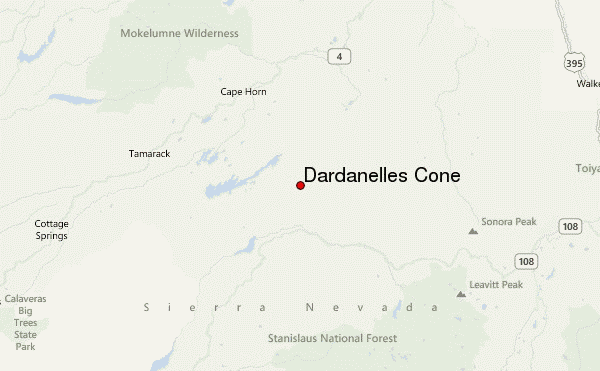 Dardanelles Cone Location Map