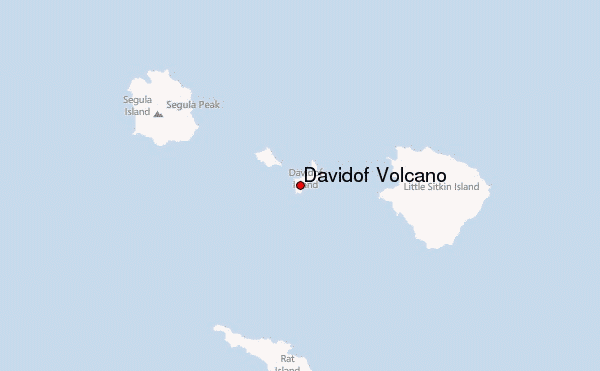 Davidof Volcano Location Map