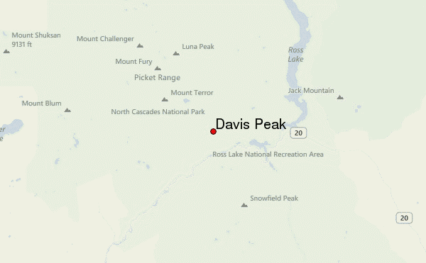 Davis Peak Location Map