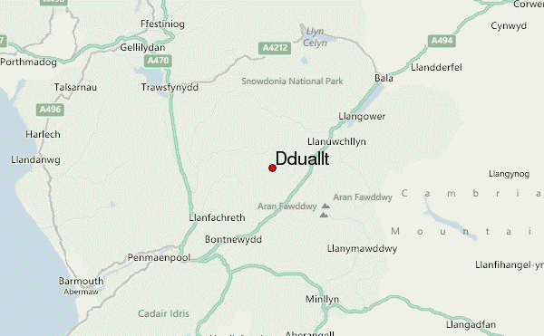Dduallt Location Map