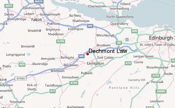 Dechmont Law Location Map