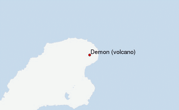 Demon (volcano) Location Map