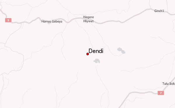 Dendi Location Map