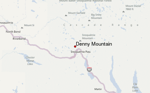 Denny Mountain Location Map