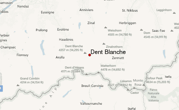 Dent Blanche Location Map