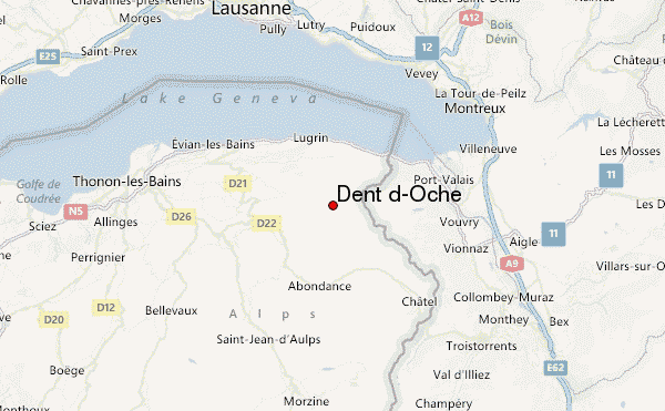 Dent d'Oche Location Map