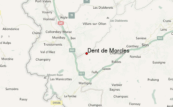Dent de Morcles Location Map