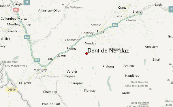 Dent de Nendaz Location Map