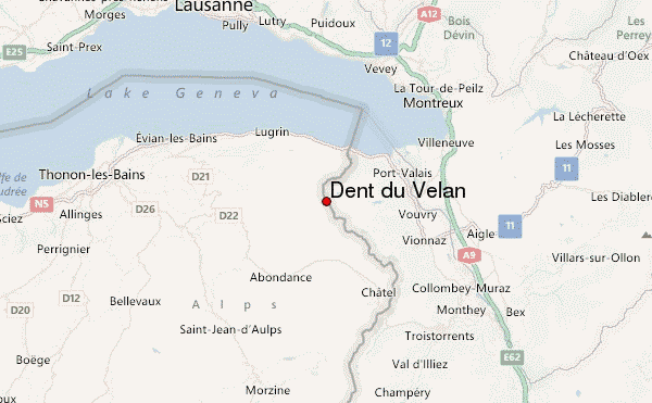 Dent du Vélan Location Map