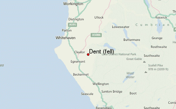 Dent (fell) Location Map