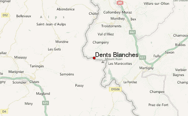 Dents Blanches Location Map