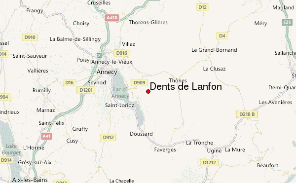 Dents de Lanfon Location Map