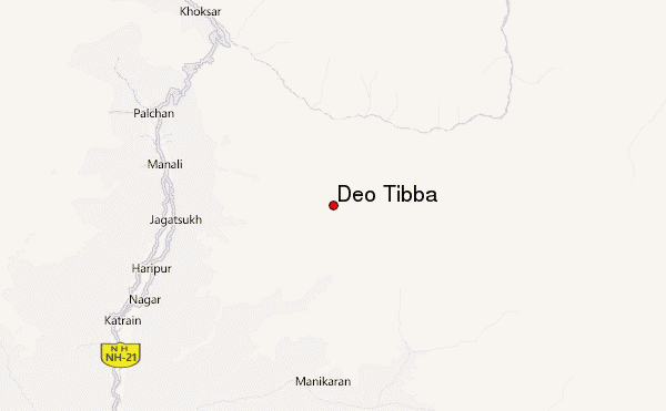 Deo Tibba Location Map
