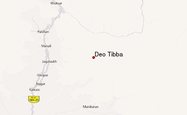 deo tibba trek map