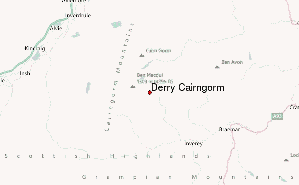 Derry Cairngorm Location Map