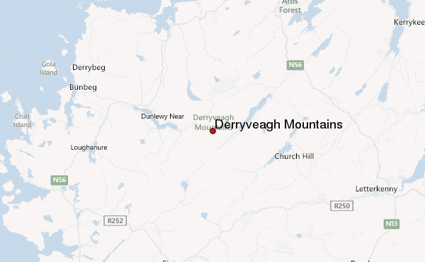 Derryveagh Mountains Location Map