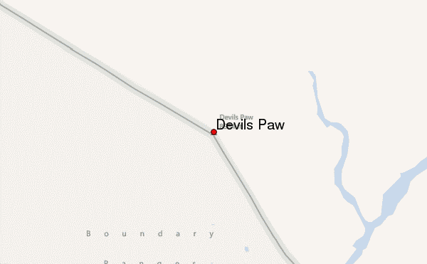 Devils Paw Location Map