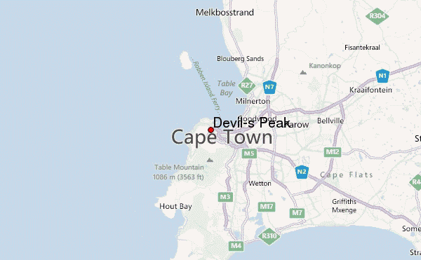 Devil's Peak Location Map