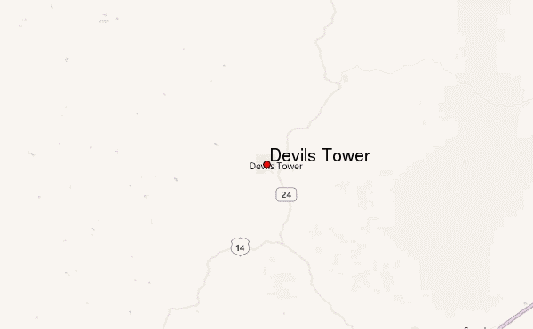 Devils Tower Location Map