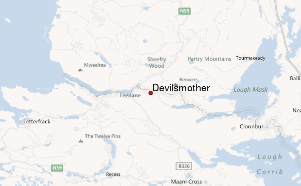 Devilsmother Location Map