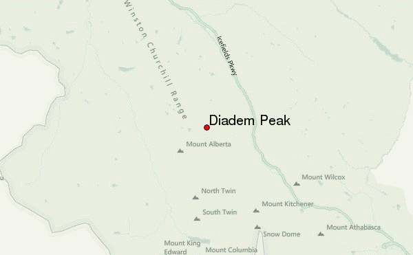 Diadem Peak Location Map