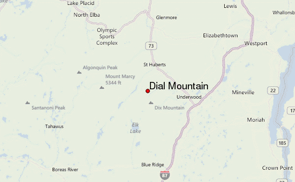 Dial Mountain Location Map