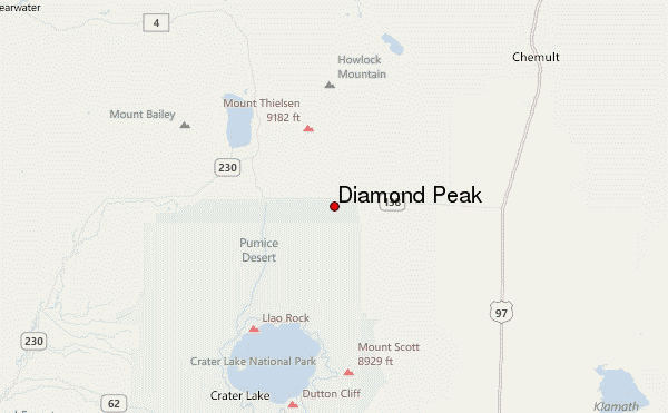 Diamond Peak Location Map