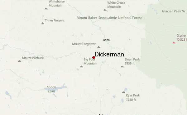 Dickerman Location Map