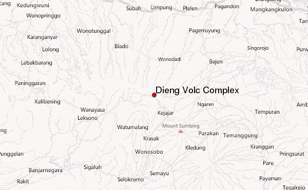 Dieng Volc Complex Location Map