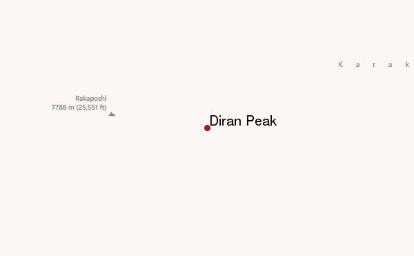 Diran Peak Location Map