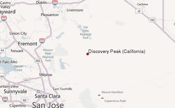Discovery Peak (California) Location Map