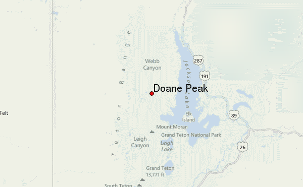 Doane Peak Location Map