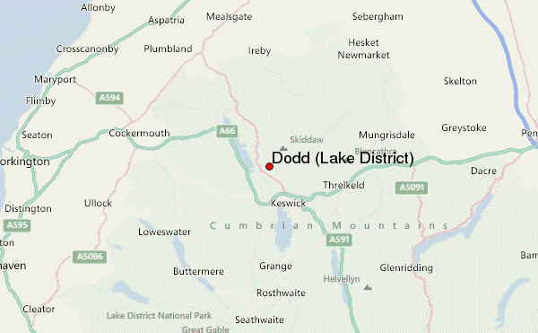 Dodd (Lake District) Location Map