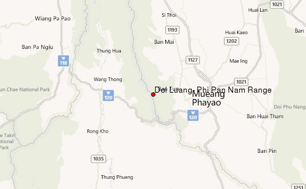 Doi Luang, Phi Pan Nam Range Location Map