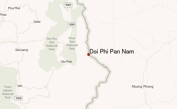 Doi Phi Pan Nam Location Map