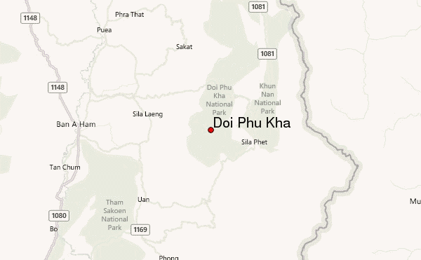 Doi Phu Kha Location Map
