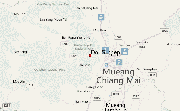 Doi Suthep Location Map