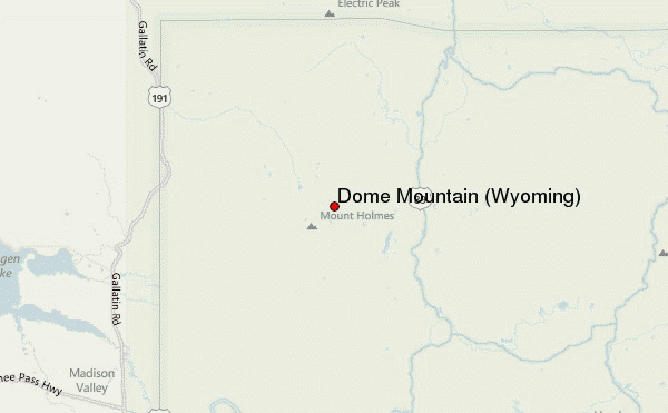 Dome Mountain (Wyoming) Location Map