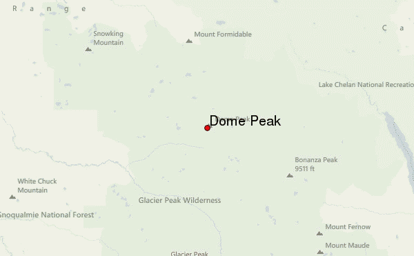 Dome Peak Location Map