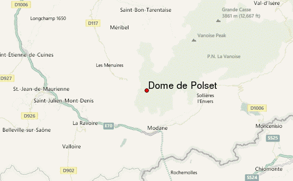 Dôme de Polset Location Map