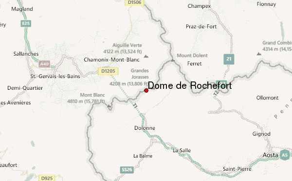 Dôme de Rochefort Location Map